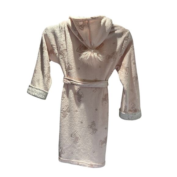 Kensie Girl size 10/12 Unicorn Pom Pom Bathrobe - Picture 2 of 4